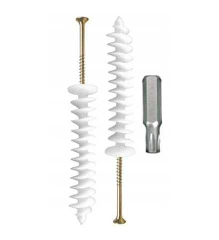 ŚLIMAK KOŁEK ŚLIMAKI KOŁKI DO STYROPIANU 125 mm + WKRĘTY 20 szt + BIT