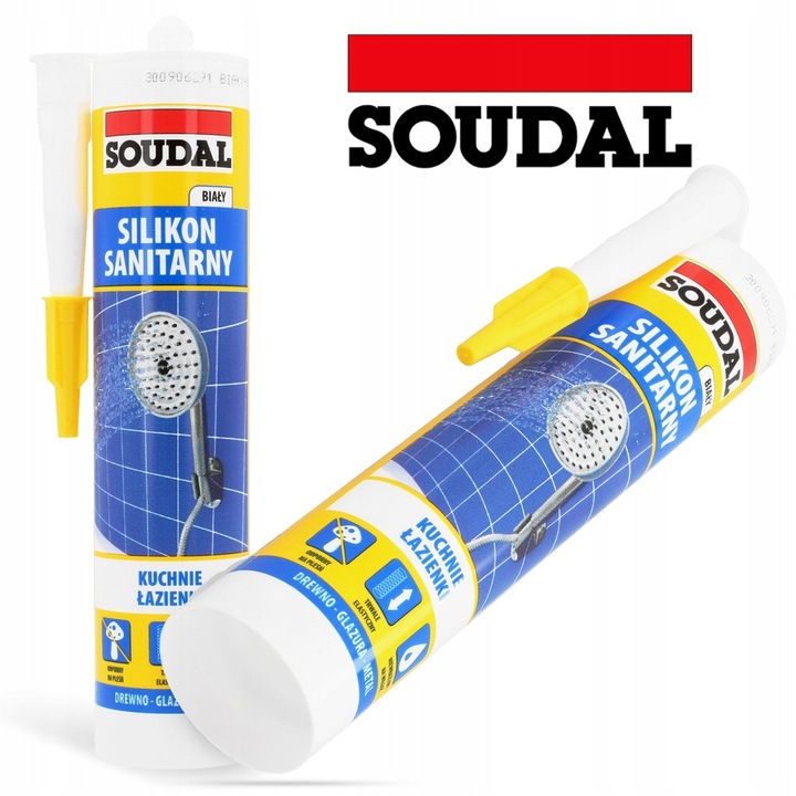 Silikon Sanitarny BIAŁY Łazienki WC Kuchni Płytek Elastyczny Grzybobójczy