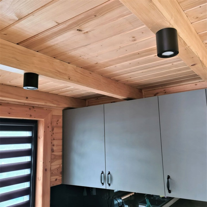 Oprawa natynkowa halogenowa TUBA LED GU10 Ruchoma CZARNA SPOT sufitowa