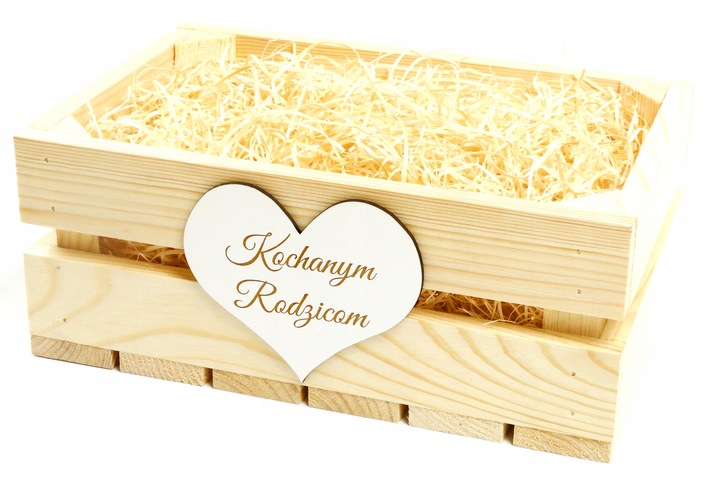 PODZIĘKOWANIE DLA RODZICÓW SKRZYNKA ŚLUB SERCE W1
