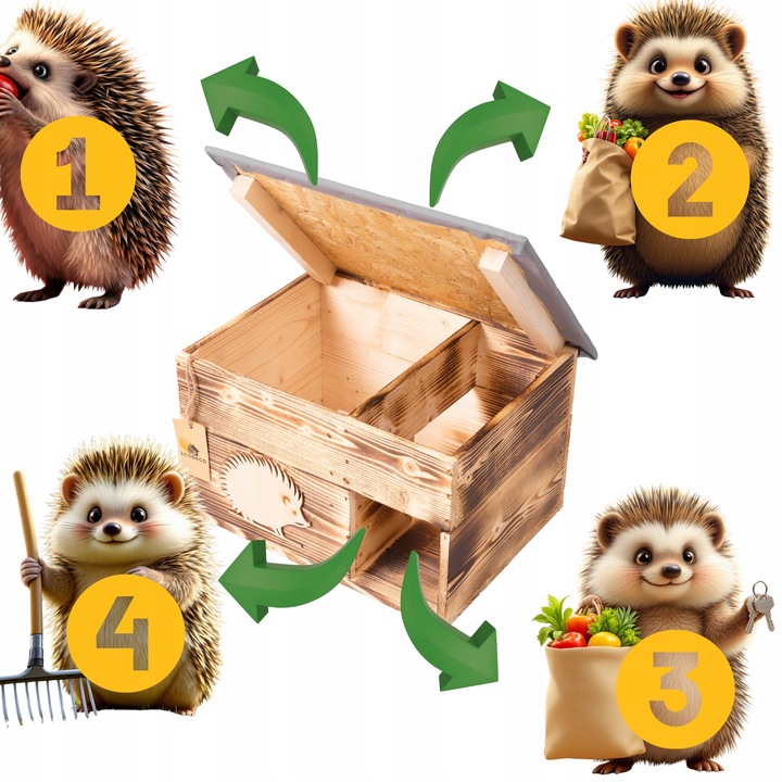 Domek dla Jeża Jeży DREWNIANY budka dom legowisko producent XXL