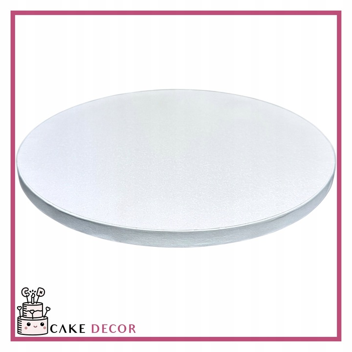 Podkład pod tort gruby Biały 40 cm Cakedecor