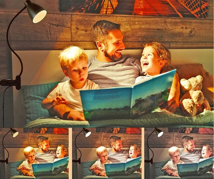 Lampka Lampa LED Biurkowa Kreślarska Na Klips Regulacja Światła 40xLED