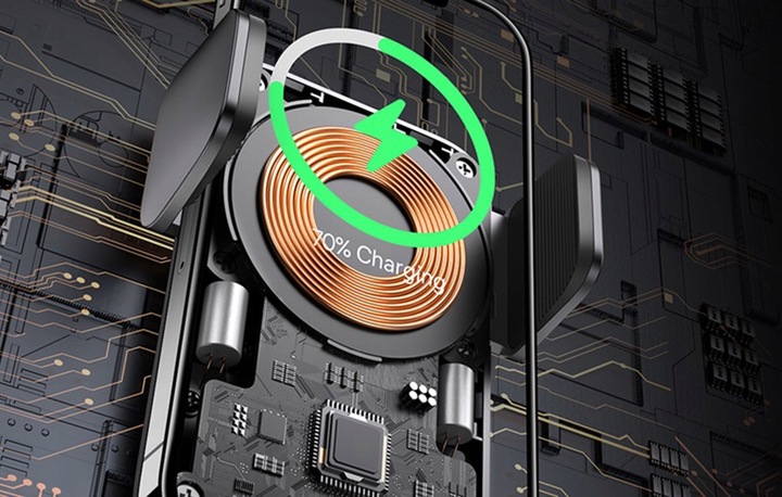 BASEUS AUTOMATYCZNY UCHWYT SAMOCHODOWY NA KOKPIT Z ŁADOWARKĄ INDUKCYJNĄ QI