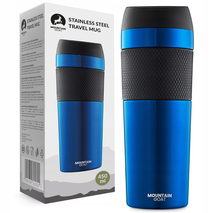 KUBEK TERMICZNY TERMOS NA KAWĘ HERBATĘ GORĄCY NAPÓJ SZCZELNY PODRÓŻNY 450ML