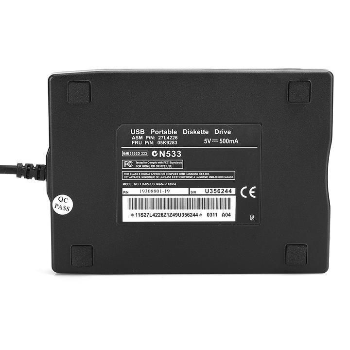 ZEWNĘTRZNA STACJA DYSKIETEK NAPĘD 3,5'' USB SLIM FLOPPY DISK 720 KB