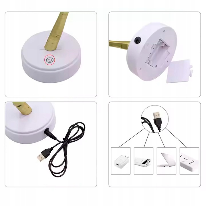 LAMPKA Z MOTYWEM DRZEWKA BONSAI 50 CM ŚWIECĄCE USB NA BATERIE