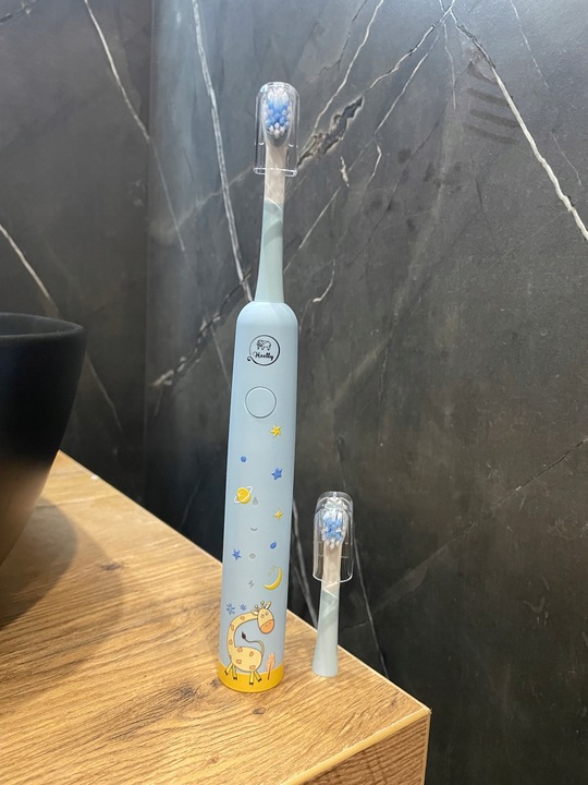 SZCZOTECZKA SONICZNA DLA DZIECI ELEKTRYCZNA DO ZĘBÓW PREMIUM BŁĘKIT HEELLY