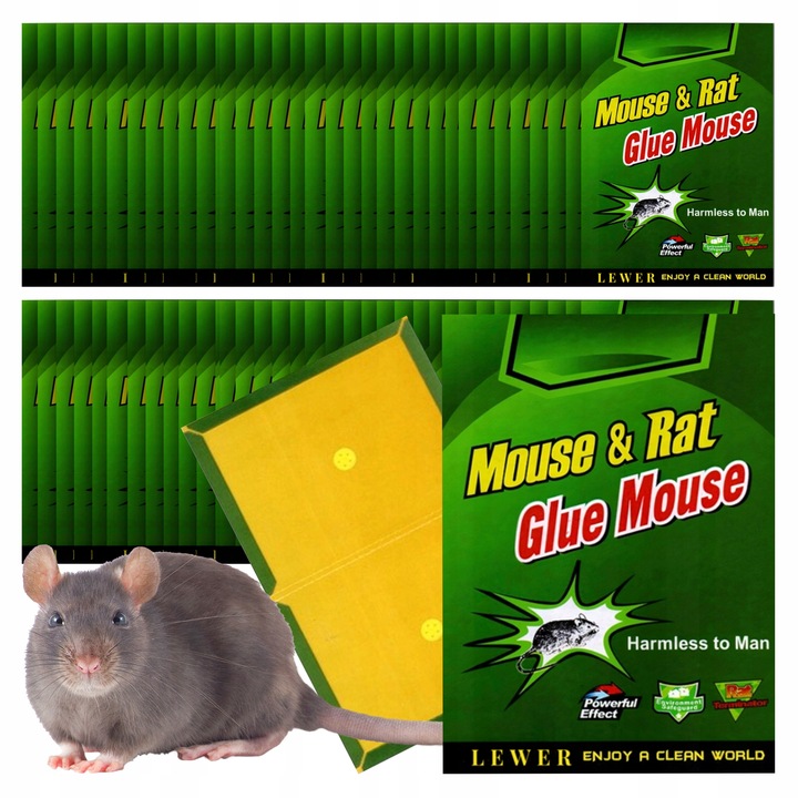 LEP NA MYSZY SZCZURY PUŁAPKA 100x ŁAPKA MYSZOŁAPKA SILNY MOCNY KLEJ