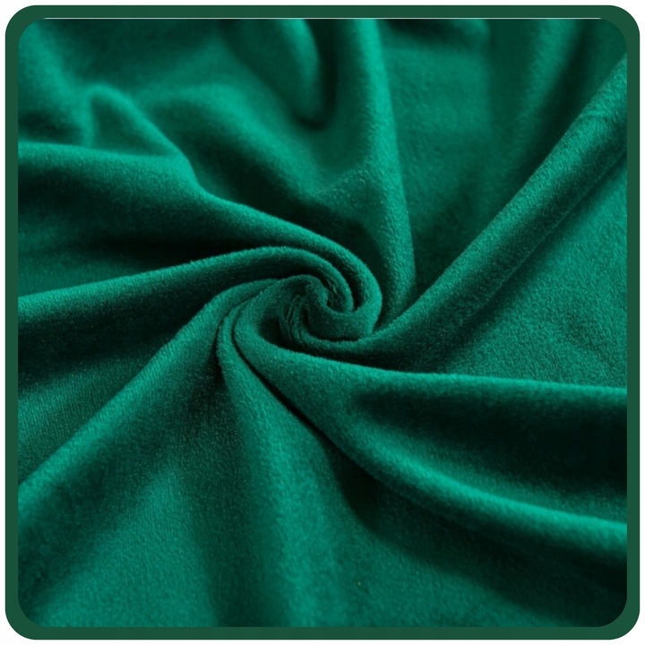 POKROWIEC NA FOTEL USZAK BUTELKOWA ZIELEŃ WELUR ELASTYCZNY GRUBY PREMIUM