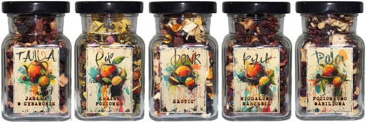 Herbata Owocowa w słoiczkach - zestaw 5szt - C