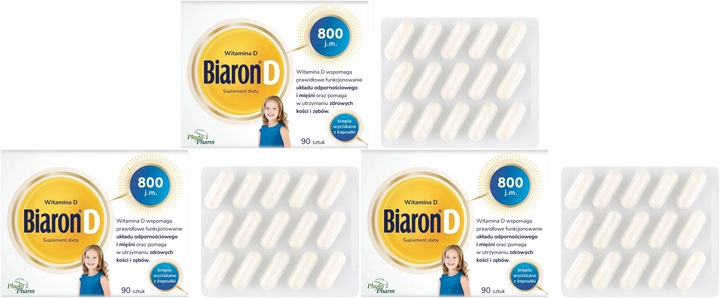 Biaron D800 Witamina D Dla Dzieci 90 Kapsułek Twist-Off