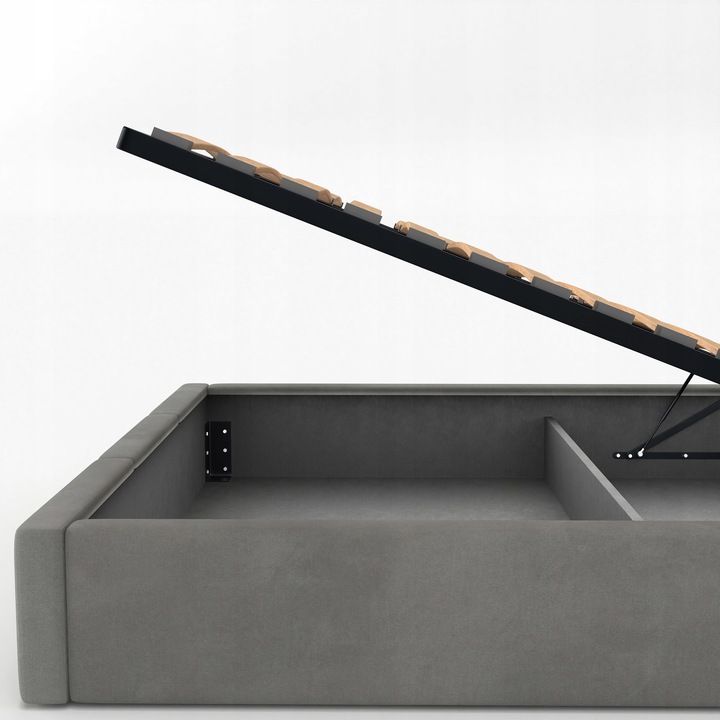 ŁÓŻKO TAPICEROWANE DO SYPIALNI 160x200 ŁÓŻKO PODWÓJNE Z POJEMNIKIEM