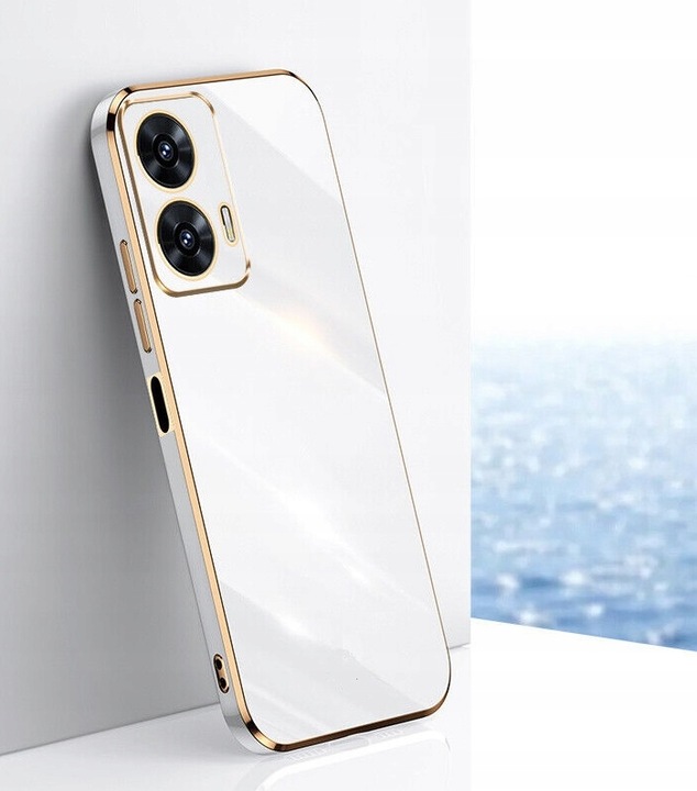 ETUI GLAMOUR GOLD CASE PLATING do MOTOROLA MOTO G85 5G +SZKŁO HARTOWANE