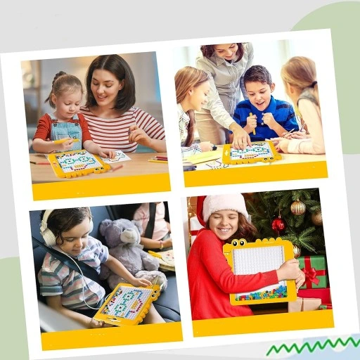 Tablica magnetyczna Dino Board Mozaika Montessori układanka krążki MagPad