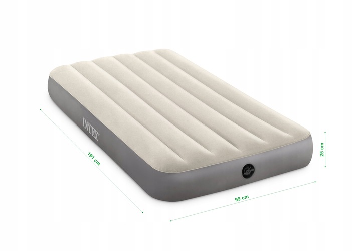 MATERAC DMUCHANY WELUROWY 191x99x25 INTEX 64101