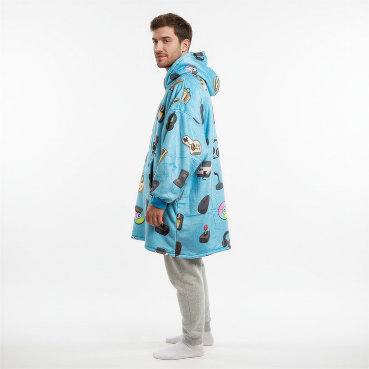 KOC BLUZA Gruba Kocobluza Oversize Futrzak XXL Męska Dla Chłopaka