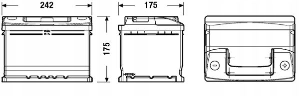 Akumulator 12V 60Ah 540A Starline 62Ah