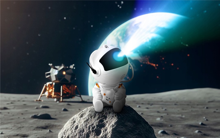PROJEKTOR GWIAZD Lampka Nocna Astronauta Magic 20 8 TRYBÓW RGB