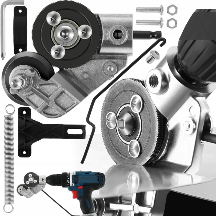 Adapter przystawka nożyce do cięcia blachy na wiertarkę wkrętarkę