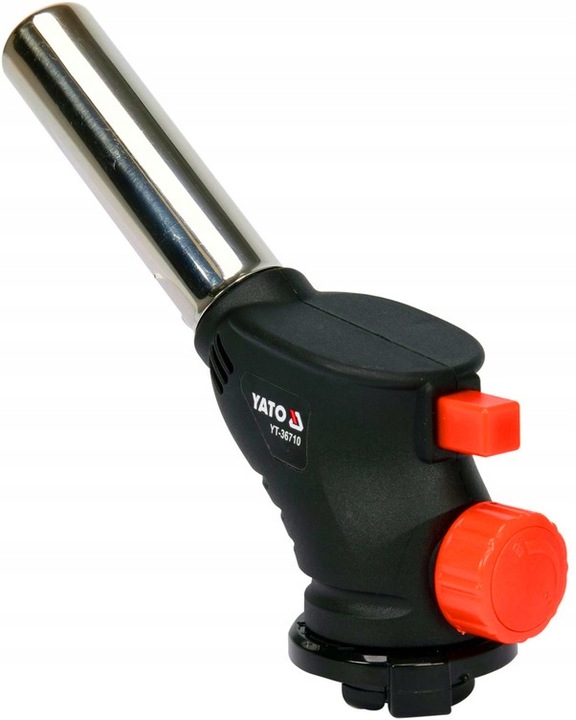 YATO PALNIK GAZOWY PIEZO 360° ZŁĄCZE EN417 + 4 KARTUSZE GAZOWE 400ML