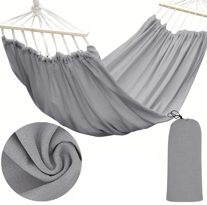 HAMAK OGRODOWY 2-OS HUŚTAWKA XXL 280x150 CM MOCNY + POKROWIEC