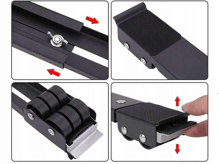 PODSTAWA RUCHOMA AGD NA KÓŁKACH STOJAK ROLKI DO MEBLI 200KG X2