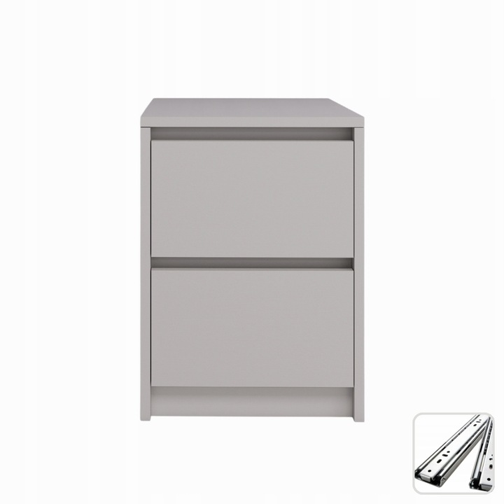 Praktyczna Szafka Nocna KASZMIR 2 szuflady stolik nocny loft