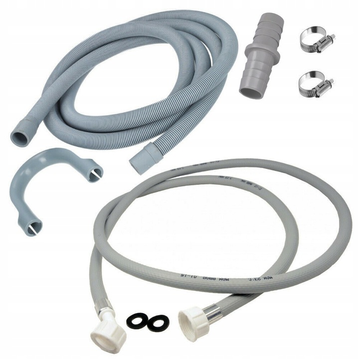 ZESTAW DO PRZEDŁUŻENIA ODPŁYWU ZMYWARKI+WĄŻ DOPŁYW