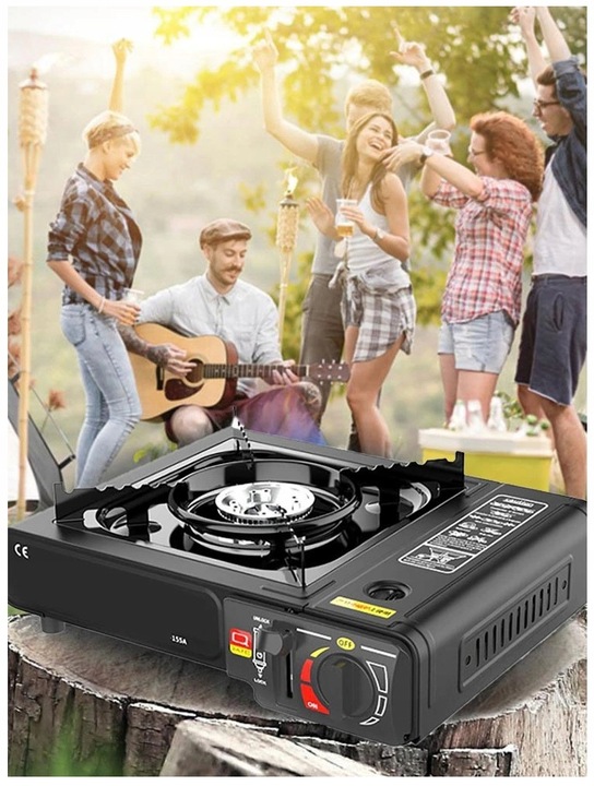 KUCHENKA GAZOWA TURYSTYCZNA 2w1 Z REDUKTOREM I WALIZKĄ + 6 KARTUSZE