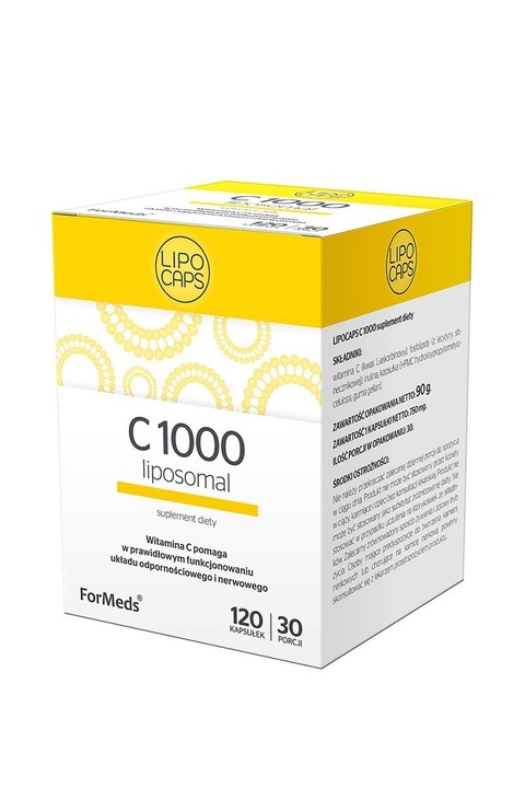 LIPOCAPS C1000 Liposomalna Witamina C 120 kapsułek