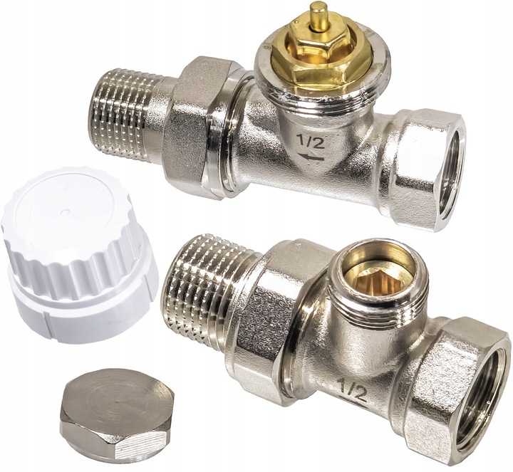 ZESTAW TERMOSTATYCZNY PROSTY Z NASTAWĄ WSTĘPNĄ ZAWÓR ZASILAJĄCY