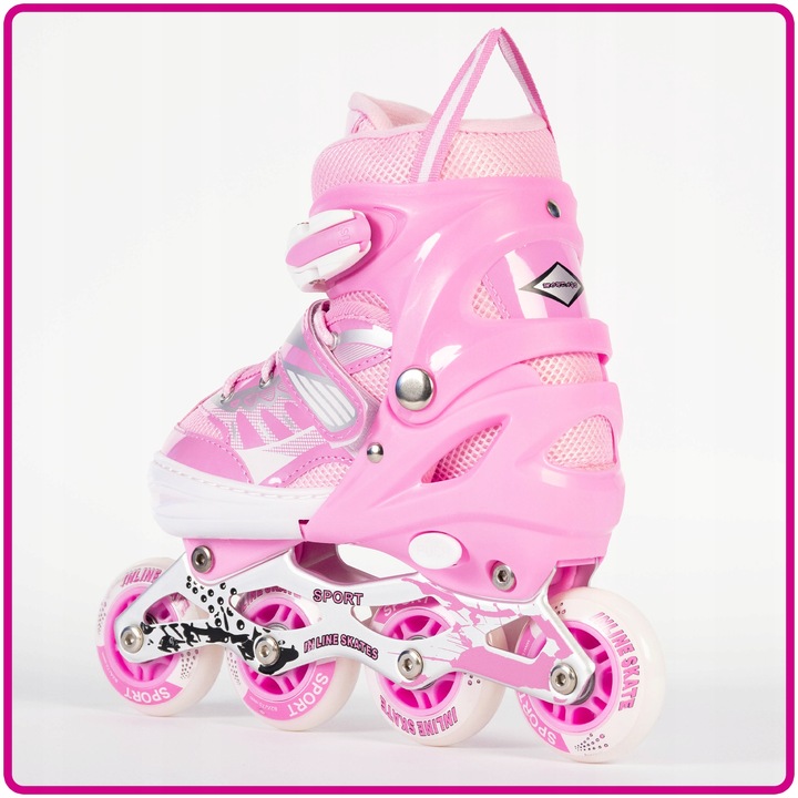 ROLKI REGULOWANE DLA DZIECI DZIEWCZYNKI 38-41 RÓŻOWE DZIECIĘCE MŁODZIEŻOWE