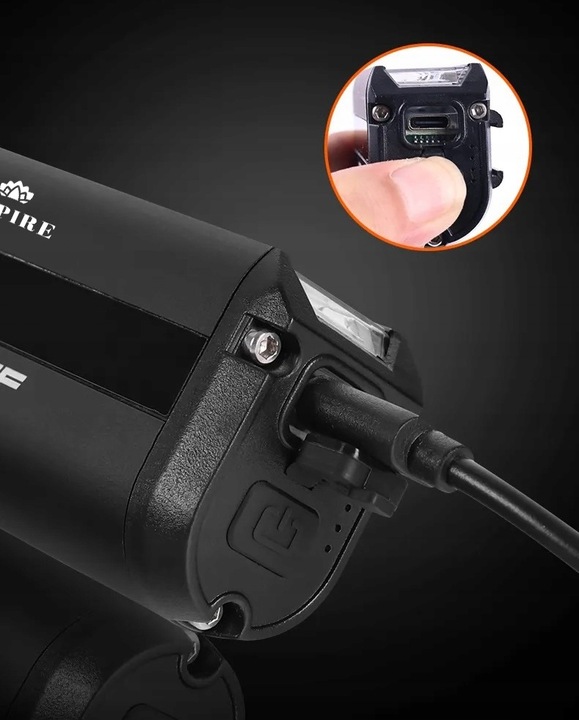 LAMPKA ROWEROWA LED PRZÓD MOCNA + TYŁ