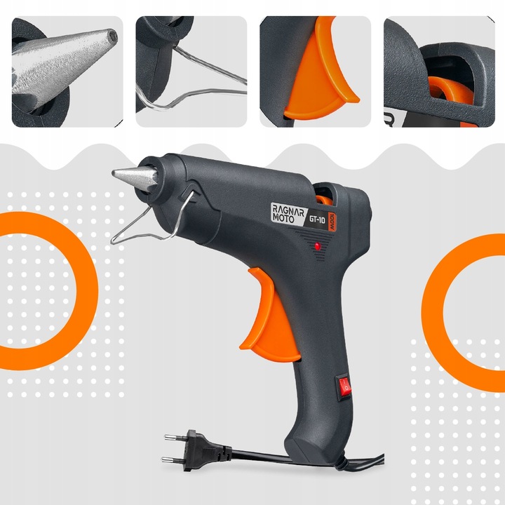 PISTOLET DO KLEJU NA GORĄCO DO KLEJENIA 100W 11mm +5 WKŁADÓW KLEJU