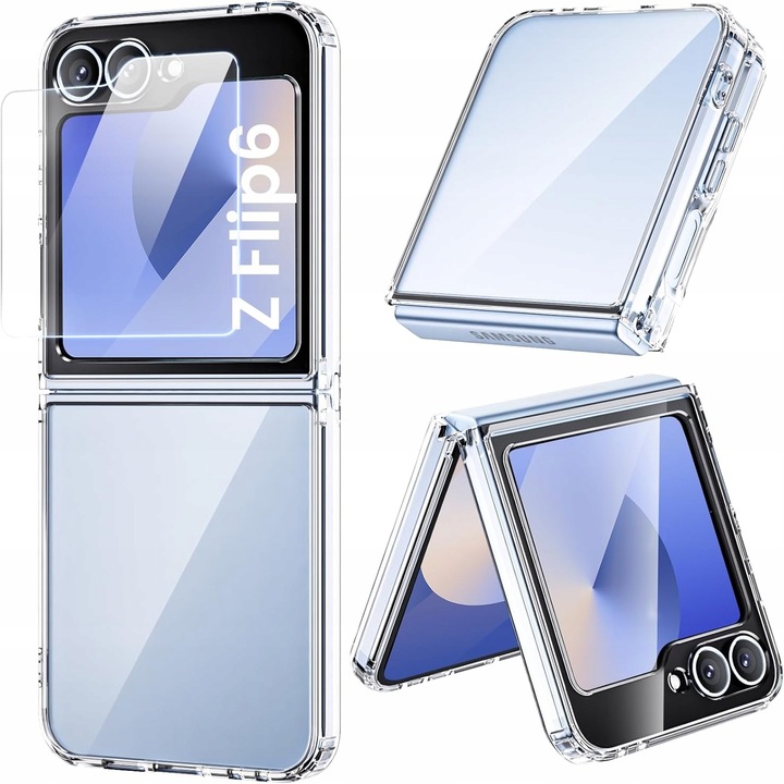 ETUI do SAMSUNG GALAXY Z FLIP 6 CLEAR ANTI-SHOCK +2X SZKŁO HARTOWANE