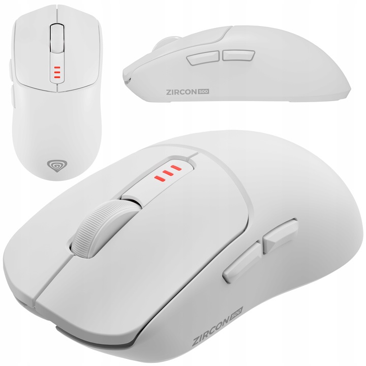 Myszka Gamingowa Genesis ZIRCON 500 Bezprzewodowa Bluetooth 10000 DPI Biała