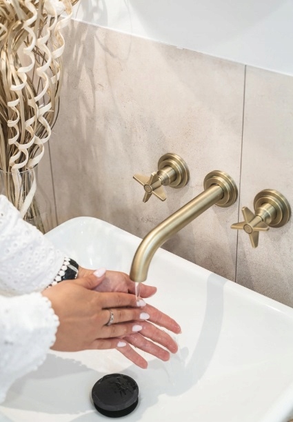 Korek do umywalki klik klak bez przelewu czarny nero DEANTE NHC B10A