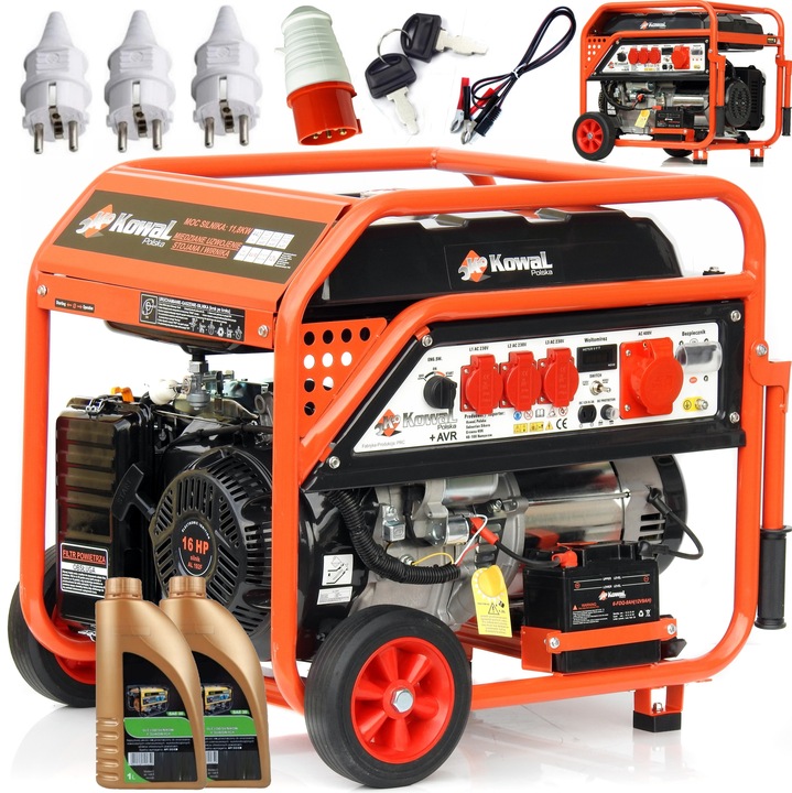 PROFESJONALNY AGREGAT PRĄDOTWÓRCZY 11,8kW ELSTART AVR+ MIEDŹ STOJAN