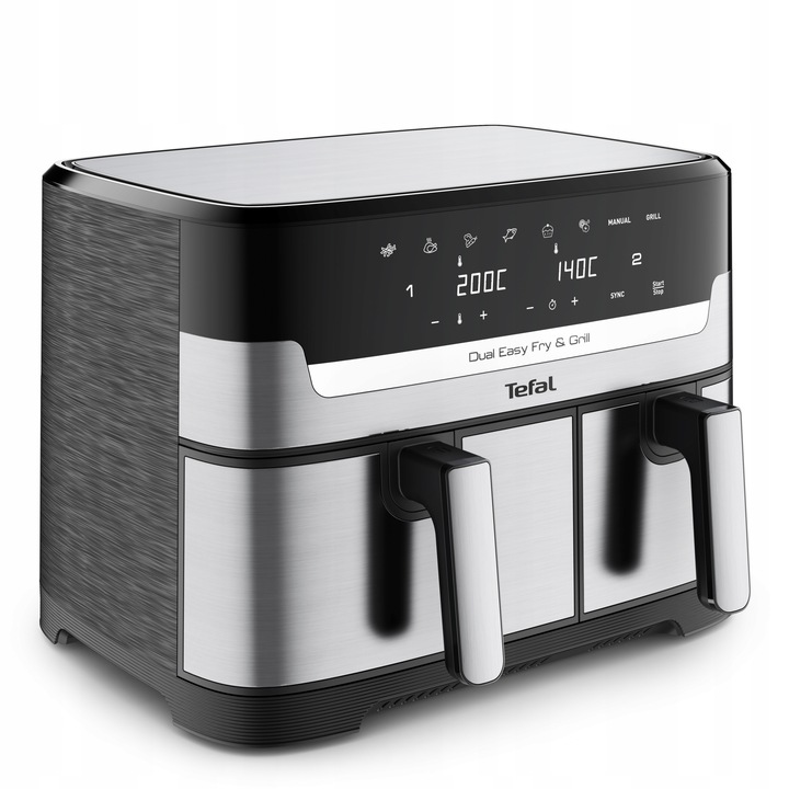 Frytkownica beztłuszczowa Tefal Grill EY905D 8.3l dwukomorowa Air