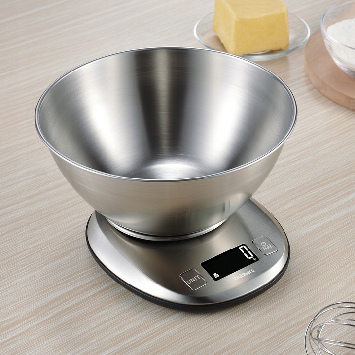 Waga kuchenna WEBBER EK4390 INOX stal nierdzewna LCD 5kg 1g misa