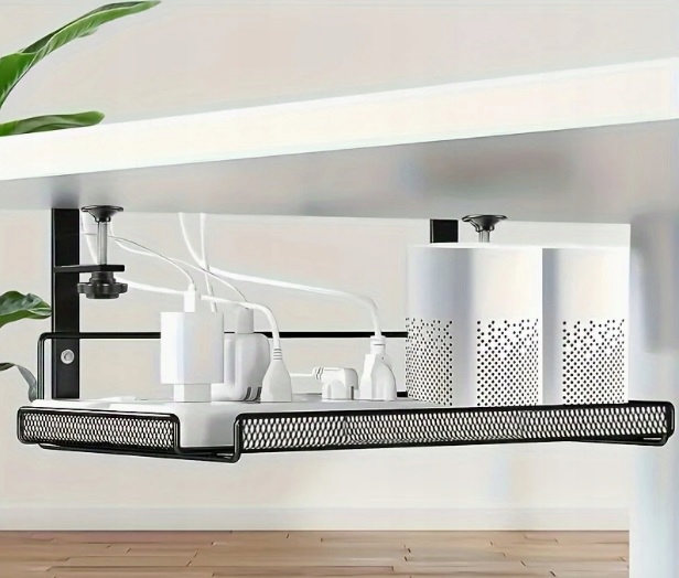 DUŻA PÓŁKA ORGANIZER WIESZAK NA PRZEWODY KABLE ROUTER BIURKO