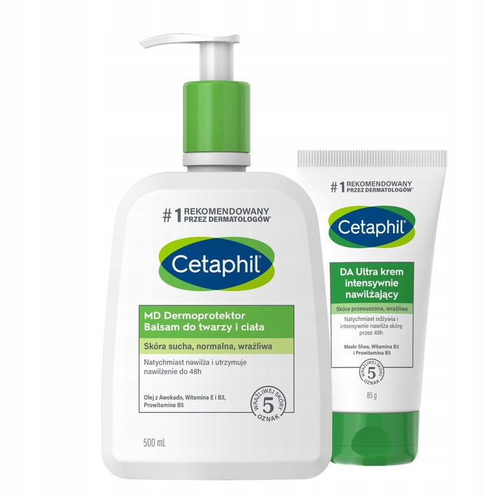 Zestaw Cetaphil MD Balsam nawilżający 500 ml i DA Krem 85 g