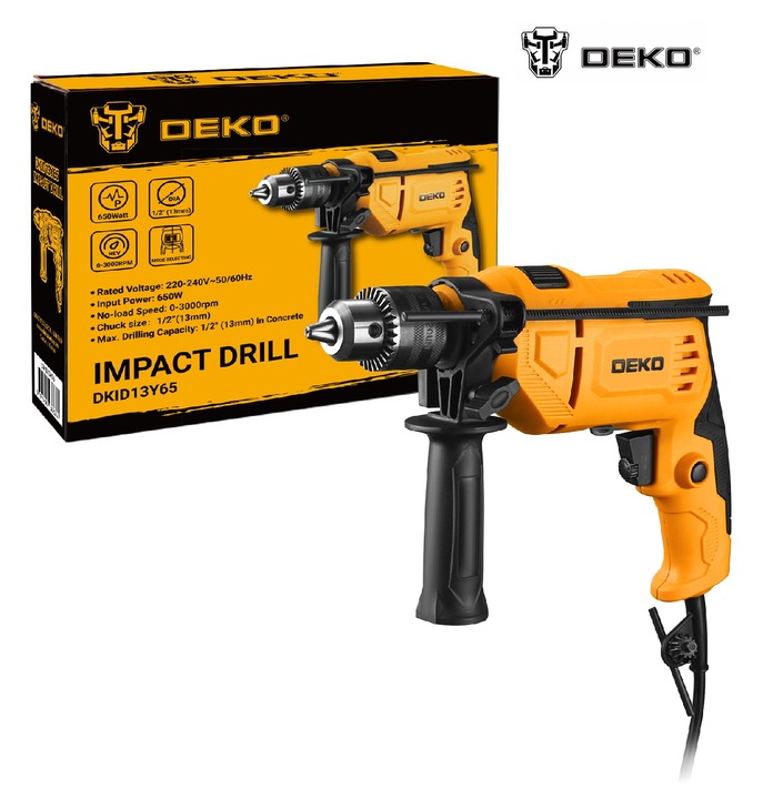 WIERTARKA UDAROWA Z UDAREM 650W REGULACJA OBROTÓW MOCNA DEKO