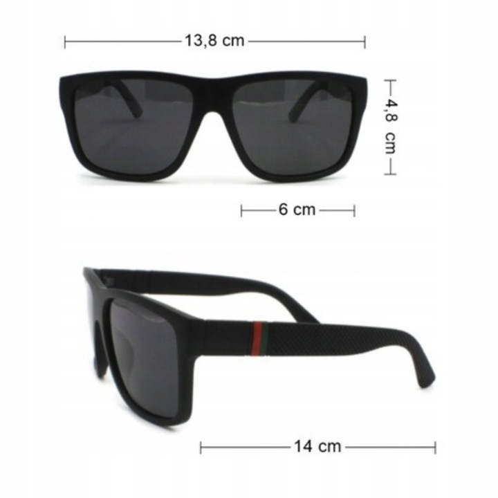 OKULARY PRZECIWSŁONECZNE MĘSKIE POLARYZACYJNE Z ETUI GRATIS DUŻE CZARNE