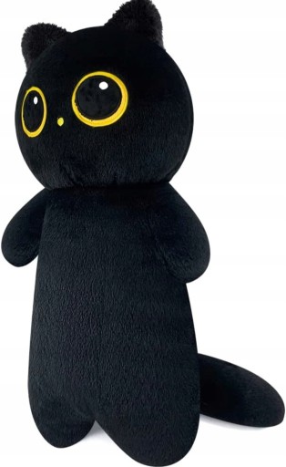 MASKOTKA PLUSZAK PODUSZKA KOT CZARNY DŁUGI 70 cm