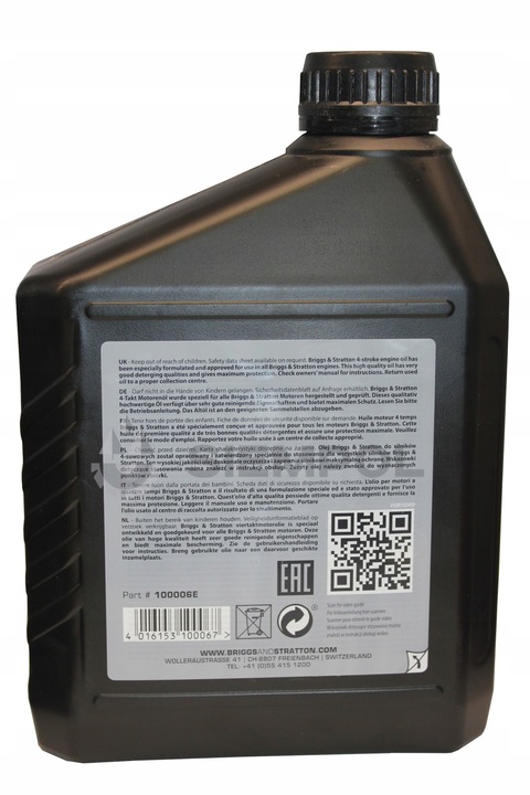 ZESTAW SERWISOWY BRIGGS&STRATTON OLEJ DO KOSIARKI 4-SUW SAE30 1,4L + FILTRY