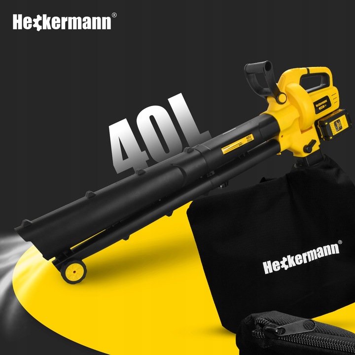 DMUCHAWA DO LIŚCI ODKURZACZ Z ROZDRABNIACZEM ELEKTRYCZNA AKUMULATOROWA