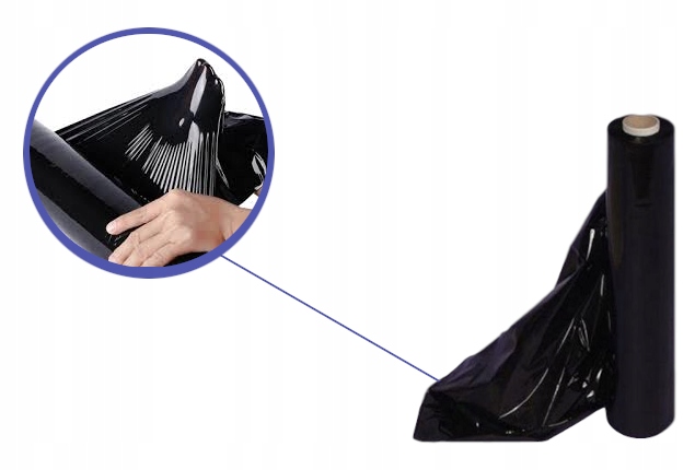 Folia stretch 1,75 kg netto 50 cm czarny