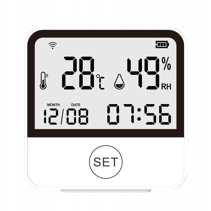 Stacja pogodowa WiFi Termometr Higrometr ZDALNY DOSTĘP Zegar Aplikacja
